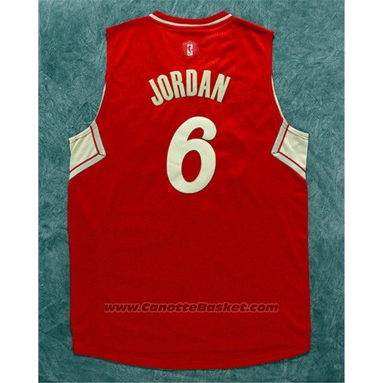 Maglia Natale 2015 Los Angeles Clippers DeAndre Jordan #6 Rosso